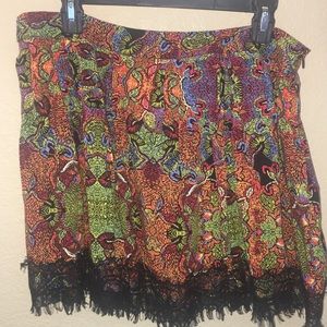 Colorful LaceTrimmed Skirt, Jr. 13